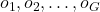 o_1, o_2, \dots, o_G