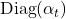  \mathrm{Diag}({\alpha_t})