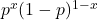 p^x(1-p)^{1-x}